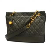 Pre-owned Leather chanel-bags Chanel Vintage , Black , Dames