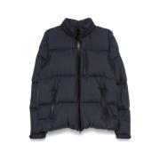 Navy Pufferjas met Donsvulling Moncler , Blue , Heren