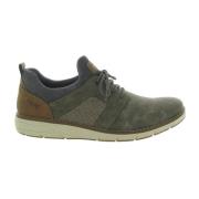 Casual Schoenen Zwart Leer Rieker , Brown , Heren