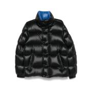 Zwarte Pufferjas met Ganzendons Moncler , Black , Heren