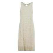 Zijde Kasjmier Viscose Jurk Chloé , Beige , Dames