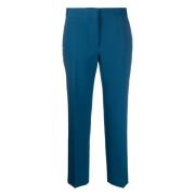 Blauwe Wol Casual Broek Jil Sander , Blue , Dames