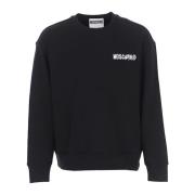 Logo Sweartshirt met Ribboorden Moschino , Black , Heren