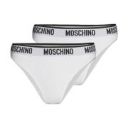 Dames Slip Jurk Pakket Moschino , White , Dames