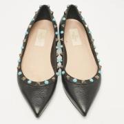 Pre-owned Leather flats Valentino Vintage , Black , Dames