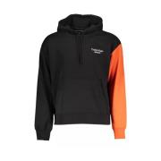 Zwarte Katoenen Hoodie Calvin Klein , Black , Heren