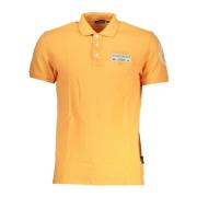 Oranje Polo met Korte Mouwen Napapijri , Orange , Heren