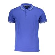 Blauw Polo Shirt met Korte Mouwen Cavalli Class , Blue , Heren