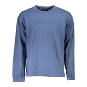 Blauwe Sweatshirt met Print en Lange Mouwen Calvin Klein , Blue , Here...