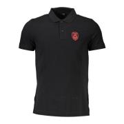 Zwarte Polo Shirt Mannen Cavalli Class , Black , Heren