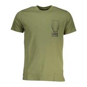 Groen Heren T-shirt met korte mouwen Cavalli Class , Green , Heren