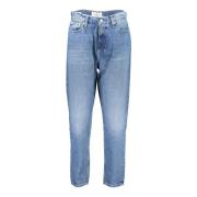 Denim Donna Blauwe Mom Jeans Calvin Klein , Blue , Dames