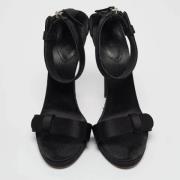 Pre-owned Satin sandals Giuseppe Zanotti Pre-owned , Black , Dames