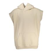 Beige Mouwloze hoodie met logo Calvin Klein , Beige , Heren