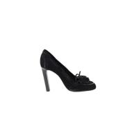 Pre-owned Suede heels Yves Saint Laurent Vintage , Black , Dames