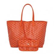 Pre-owned Leather shoppers Goyard Vintage , Orange , Dames