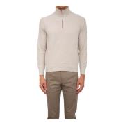 Beige Wol Zip Trui Paul & Shark , Beige , Heren