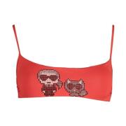 Badkleding Bovendeel Vrouw Rood Karl Lagerfeld , Red , Dames