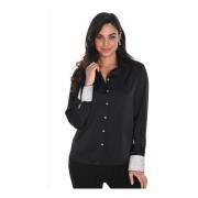 Elegante Zwarte Blouse 244602U Frank Lyman , Black , Dames