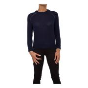 Blauwe Kasjmier Trui Lange Mouw Nenette , Blue , Dames