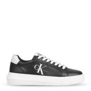 Chunky Laceup Leren Sneakers Calvin Klein , Black , Dames