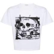 Casual katoenen T-shirt voor heren Alexander McQueen , White , Heren