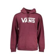 Rode hoodie met print en logo Vans , Red , Heren