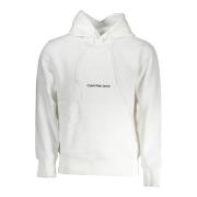 Witte hoodie met borduurwerk Calvin Klein , White , Heren