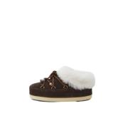 Suede Muiltje met Faux-Fur Voering Moon Boot , Brown , Dames