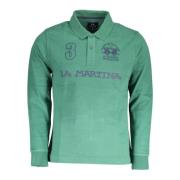 Lange Mouw Polo Shirt Groen Mannen La Martina , Green , Heren