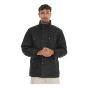 Gewaxte Sapper Jas met Elleboogstukken Barbour , Black , Heren