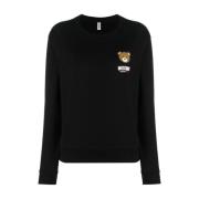 Zwart Teddy Bear Logo Sweatshirt Moschino , Black , Dames