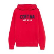 Rode Katoenen Hoodie met Applicatiedetail MC2 Saint Barth , Red , Here...