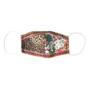 Leopard Bloemen Gezichtsmasker Dolce & Gabbana , Multicolor , Dames