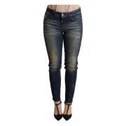 Donkerblauwe Slim-Fit Skinny Jeans Dolce & Gabbana , Blue , Dames