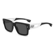 Stijlvolle zonnebril zwart montuur Dsquared2 , Black , Unisex