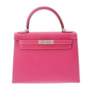 Pre-owned Leather handbags Hermès Vintage , Pink , Dames