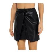 Zwarte Vegan Leren Minirok Nanushka , Black , Dames