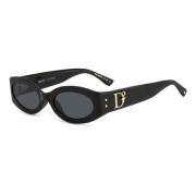 Stijlvolle Zonnebril Zwart 807/Ir Dsquared2 , Black , Unisex