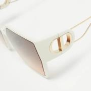 Pre-owned Acetate sunglasses Dior Vintage , White , Dames