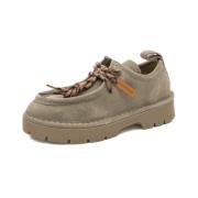 Suède Veterschoenen in Walnoot Panchic , Gray , Dames