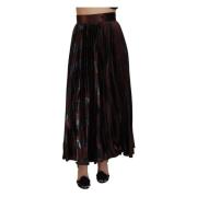 Elegante Maxi Rok met Hoge Taille Dolce & Gabbana , Red , Dames