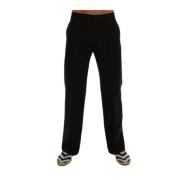 Elegante Zwarte Katoenen Stretch Broek Dolce & Gabbana , Black , Heren