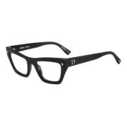 Stijlvolle Bril in Zwart Dsquared2 , Black , Unisex