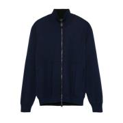 Blauwe Zip-up Cardigan Casual Stijl Brioni , Blue , Heren