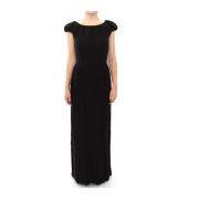 Zijden avondjurk met korte mouwen Dolce & Gabbana , Black , Dames