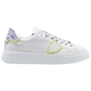 Lage Sneakers in Wit en Paars Philippe Model , White , Dames