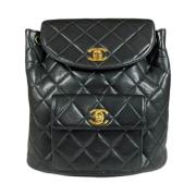 Pre-owned Leather chanel-bags Chanel Vintage , Black , Dames