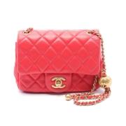 Pre-owned Leather chanel-bags Chanel Vintage , Red , Dames