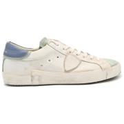 Vintage Mixage Lage Top Sneakers Philippe Model , Beige , Heren